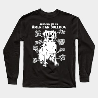 Anatomy Of An American Bulldog Long Sleeve T-Shirt